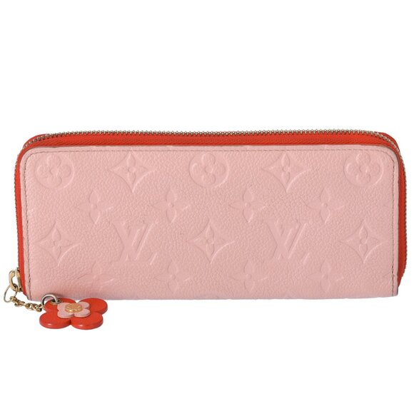 Louis Vuitton Clemence Monogram Empreinte Long Wallet M64161 Rose Poudre Flower - Picture 1 of 9